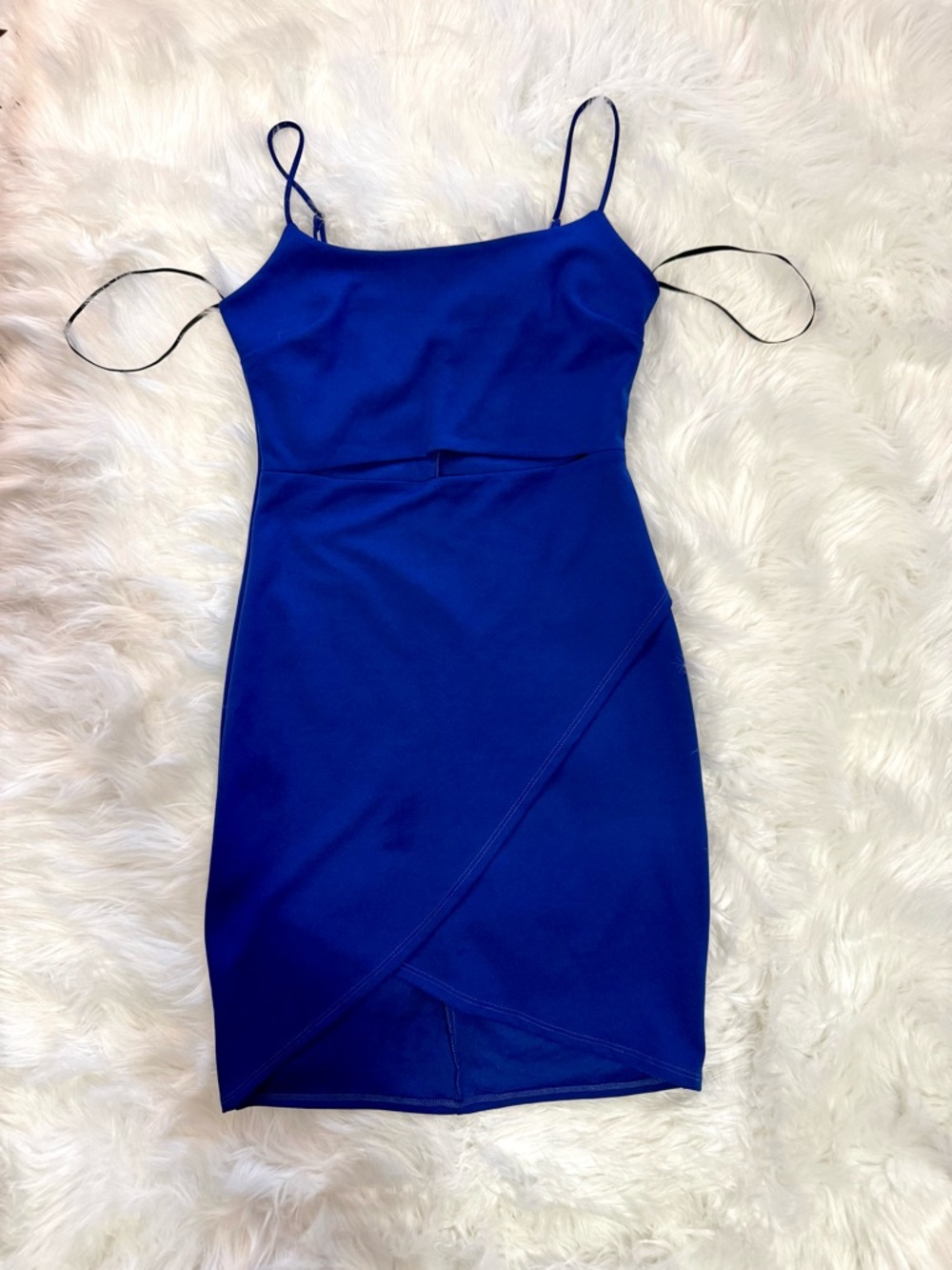 Lulus Royal Blue Cutout Bodycon Mini Dress Size M - Picture 2 of 9